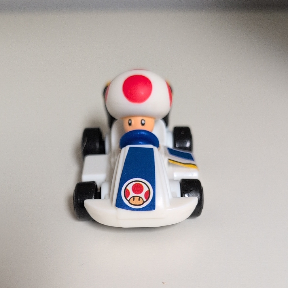 🩷4/$20🩷 Mariokart Toad Car Wheelie Nintendo McDonald's Toy, 2024